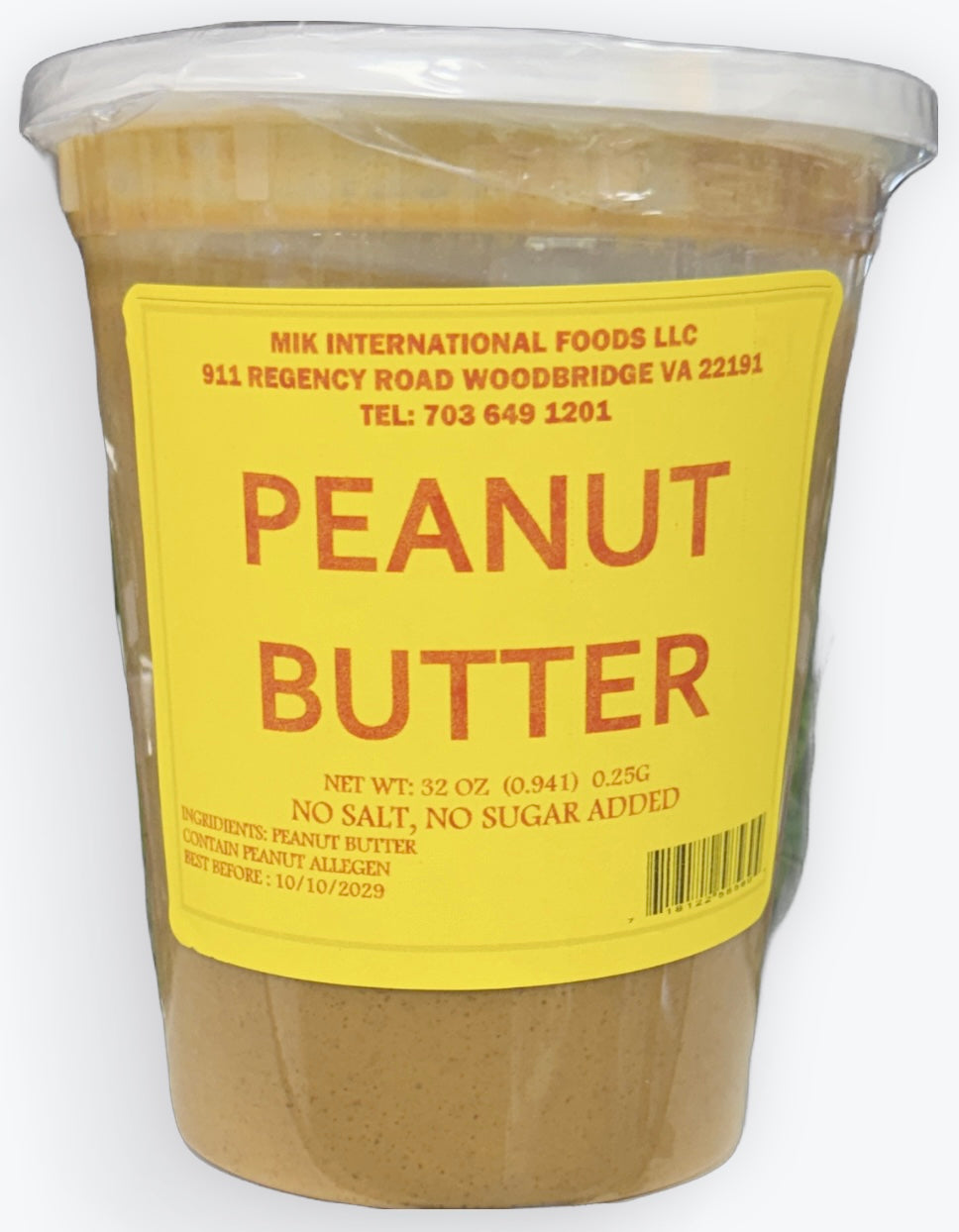 Peanut Butter, no sugar added 2lb