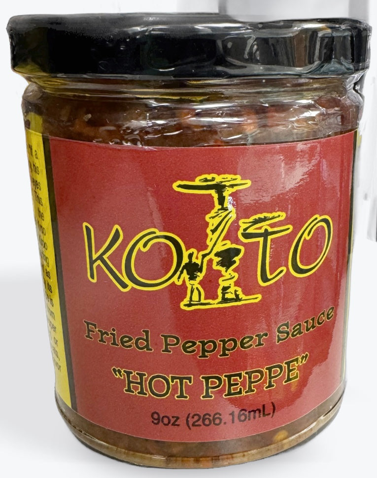 Kotto Fried pepper sauce- Hot pepper 9oz