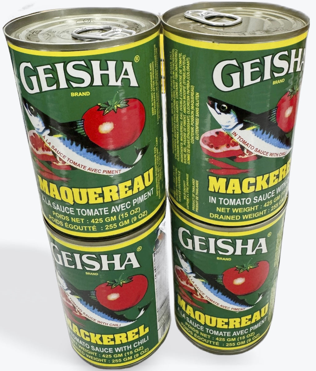 Geisha Mackerel in Sauce 15oz 4-packs
