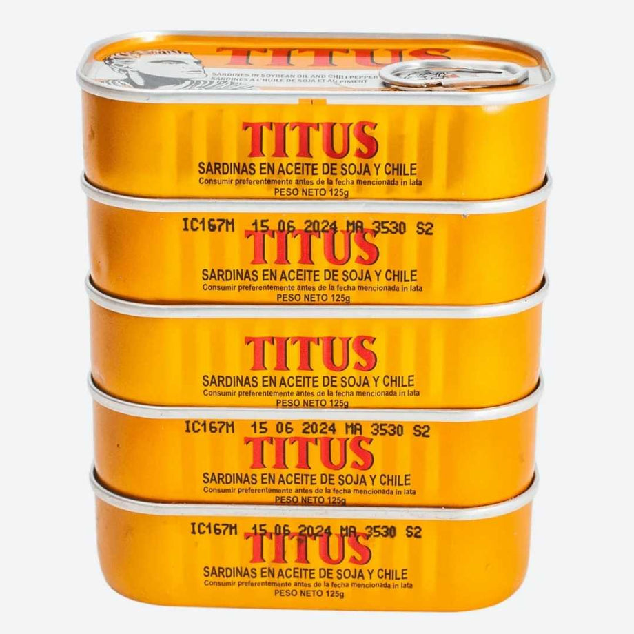 Titus Spicy Sardines 5-packs